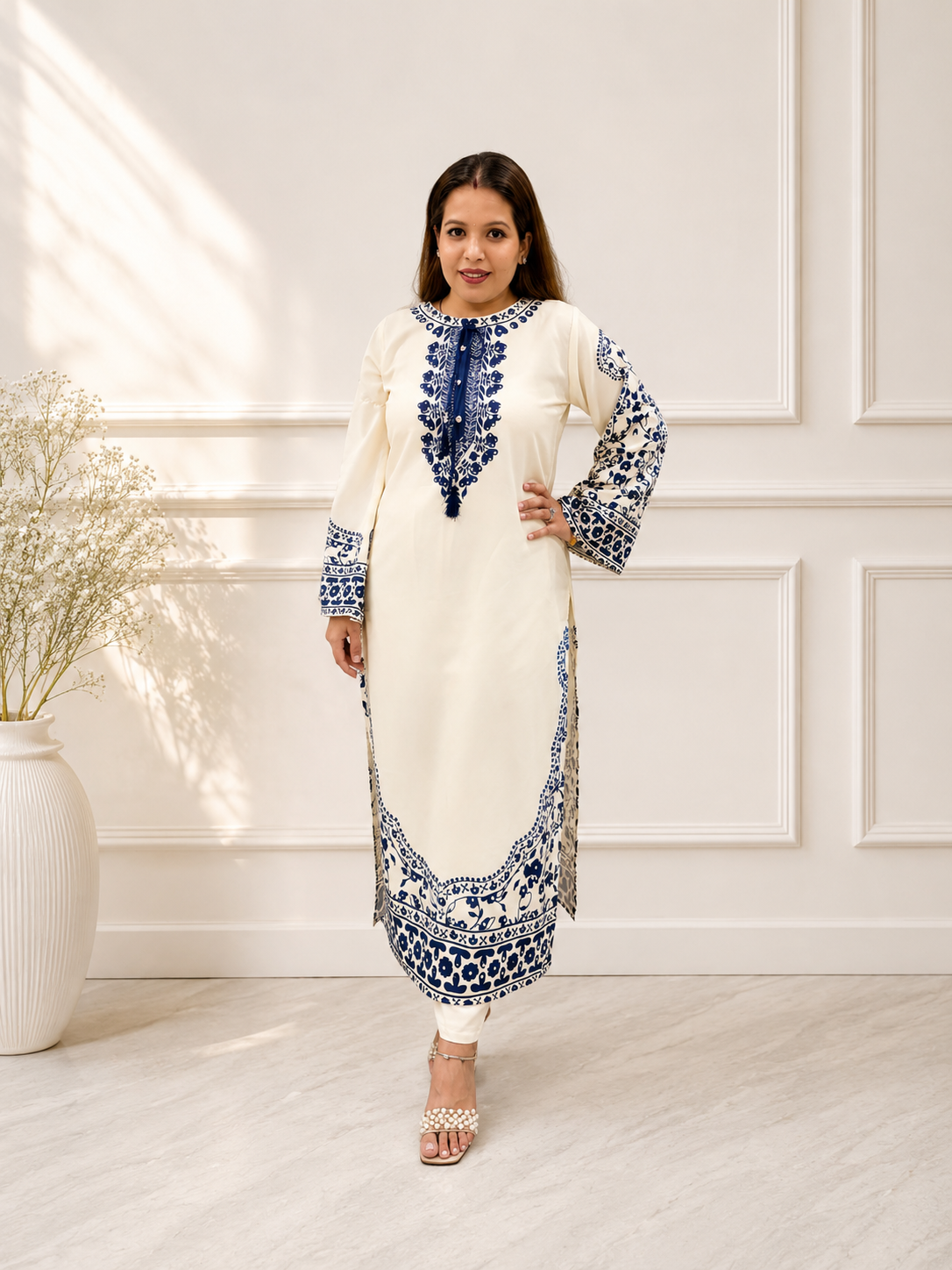 Ivory Azure Kurta Set