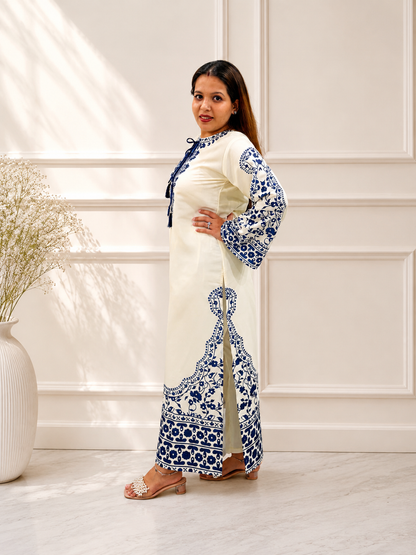 Ivory Azure Kurta Set
